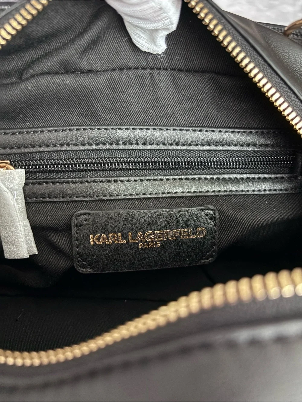 KARL LAGERFELD Maybelle Vegan Leather Embellished Quilted Dome Satchel--NWT